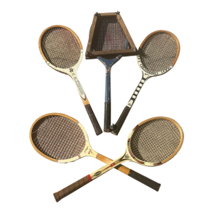 Collection of Vintage Slazenger Wooden Tennis Rackets
