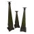 Arts and Crafts Style Pillar Candleholders, Set of 3 For Sale