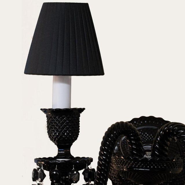 Black Wall Lamps from Baccarat, 1990, Set of 2 For Sale - Image 6 of 9