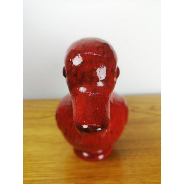 Mid-Century Red Glazed Duck Pot For Sale - Image 6 of 11
