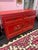 Hand Painted Red Lacquered Chinoiserie Cabinet For Sale - Image 12 of 12