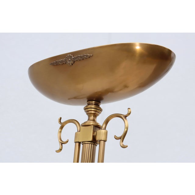 1980's Italian Torchiere Brass Floor Lamps For Sale - Image 10 of 18