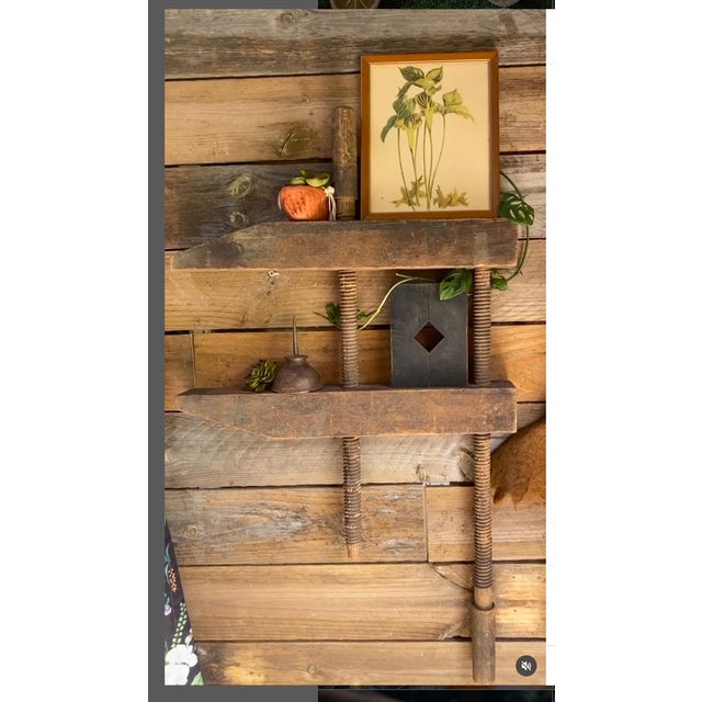 Wood Antique Wood Hand Screw Clamp For Sale - Image 7 of 7