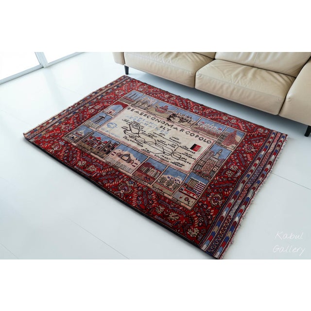 Vintage Afghan Hand-Knotted Turkmen Wool Rug, 1950s For Sale - Image 9 of 18