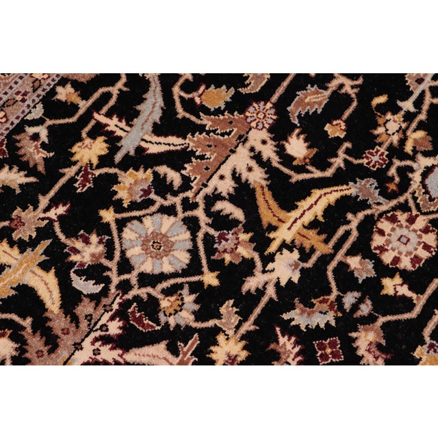 Shabby Chic Black/Beige Wool Rug - 8'2'' X 9'9'' For Sale - Image 4 of 10