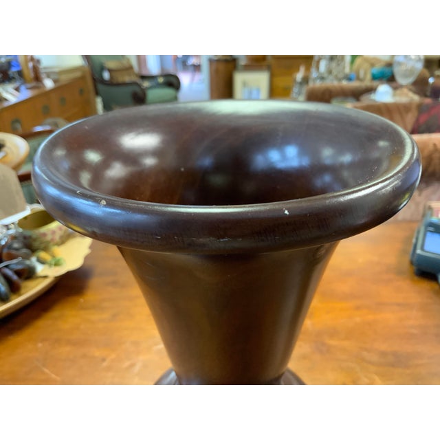 Late 20th Century Late 20th Century Wood Urn For Sale - Image 5 of 8