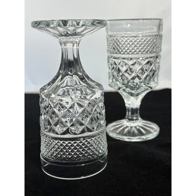 Mid 20th Century Vintage Anchor Hocking Wexford Claret Wine Glasses- Set of 6 For Sale - Image 5 of 9