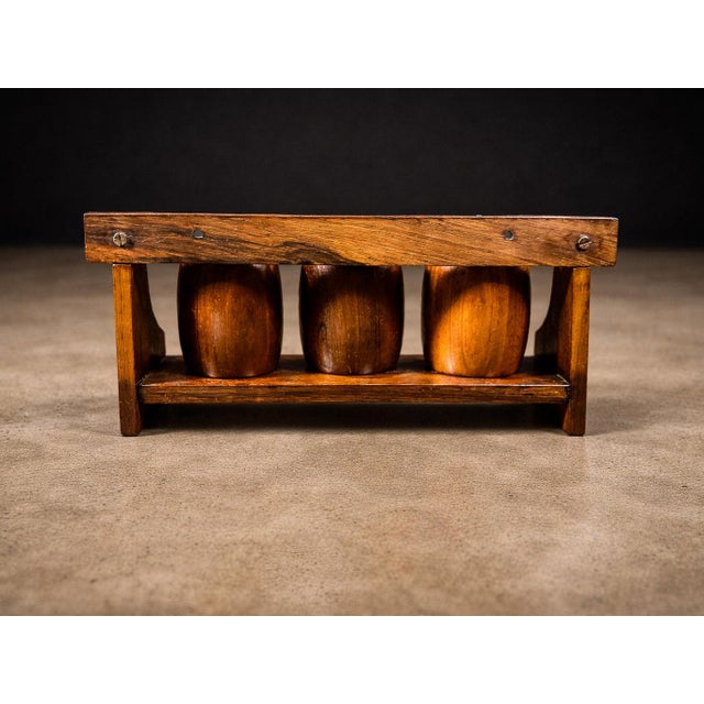 Spice Rack With 3 Containers in Rosewood, Casa Finland, 1960s For Sale In New York - Image 6 of 9