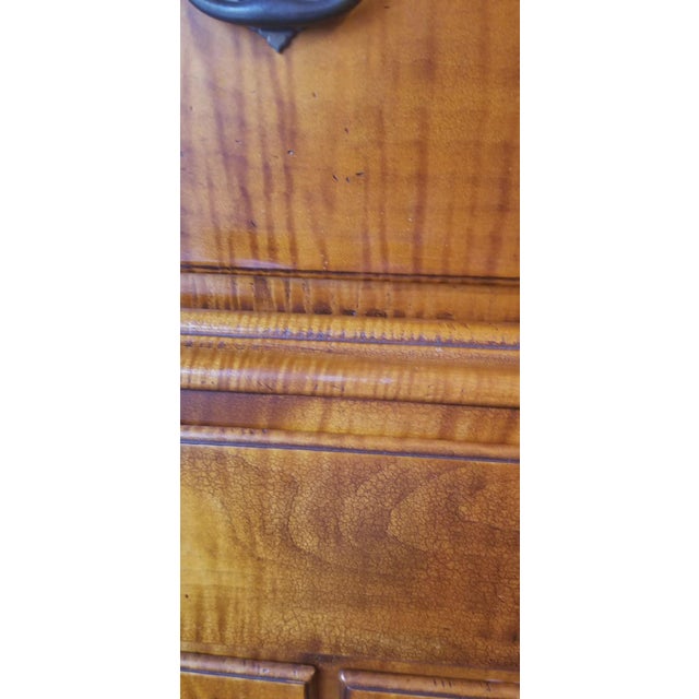 Tiger Maple Queen Anne Style Highboy Chest by Joseph F. Bachut (2005) For Sale - Image 14 of 14