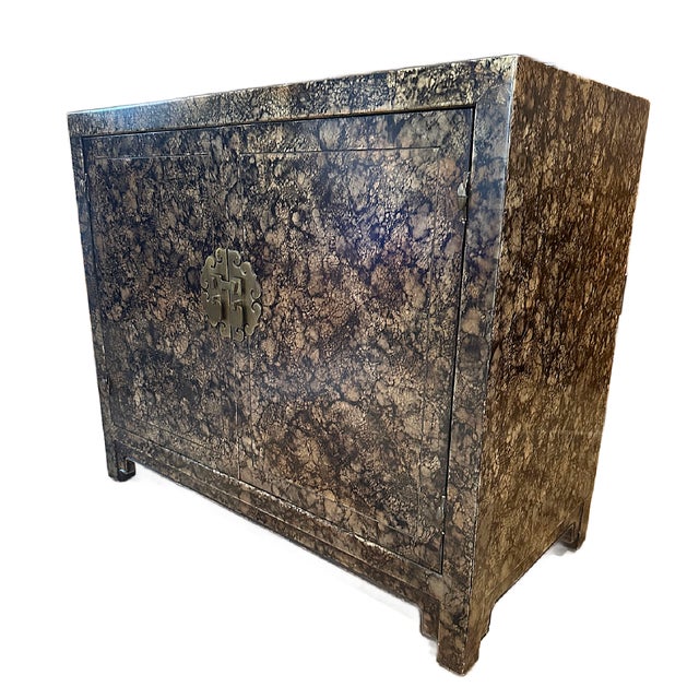 1970's Henredon Chinoiserie Faux Tortoiseshell Cabinet For Sale - Image 11 of 12