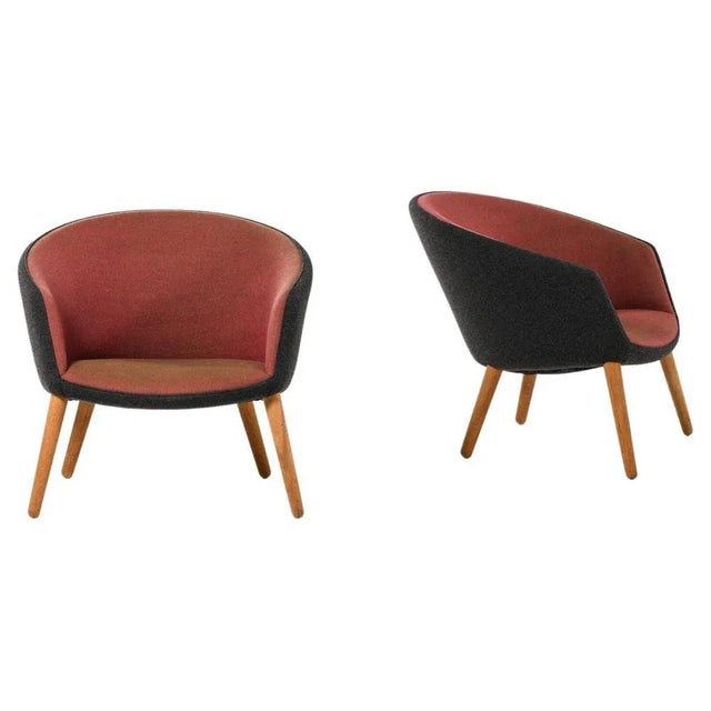 Brown Set of Easy Chairs Model Ap 26 by Nanna Ditzel attributed to Ap-Stolen, 1953 For Sale - Image 8 of 8