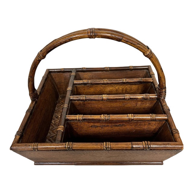 Bamboo / Rattan Flatware Tray For Sale