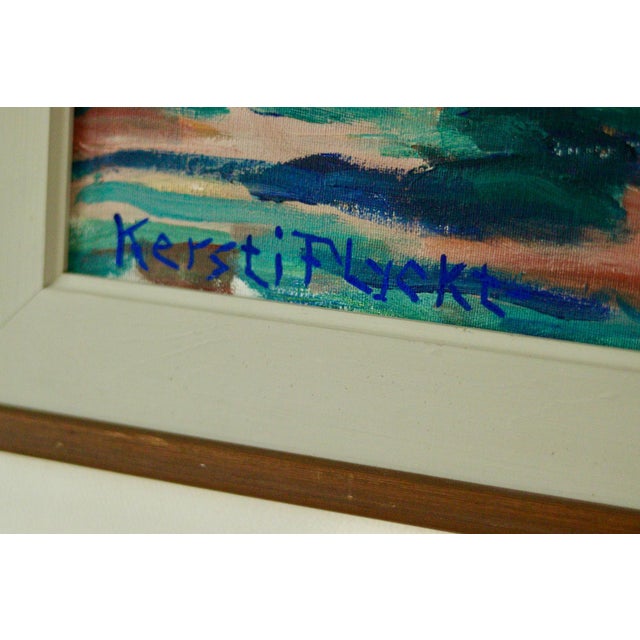 Kersti Flyckt, Mediterranean Landscape, 1960s, Oil on Canvas, Framed For Sale - Image 6 of 11