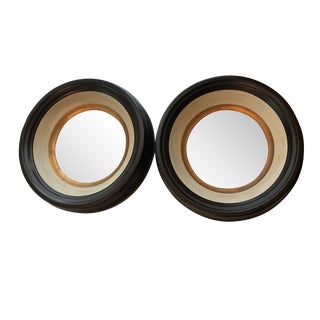 2000s Global Views Round Accent Mirrors- Set of 2 For Sale