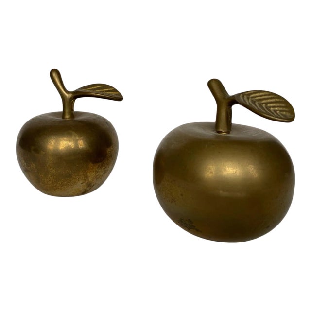 Mid 20th Century Solid Brass Apple Bells - a Pair For Sale
