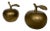 Mid 20th Century Solid Brass Apple Bells - a Pair For Sale