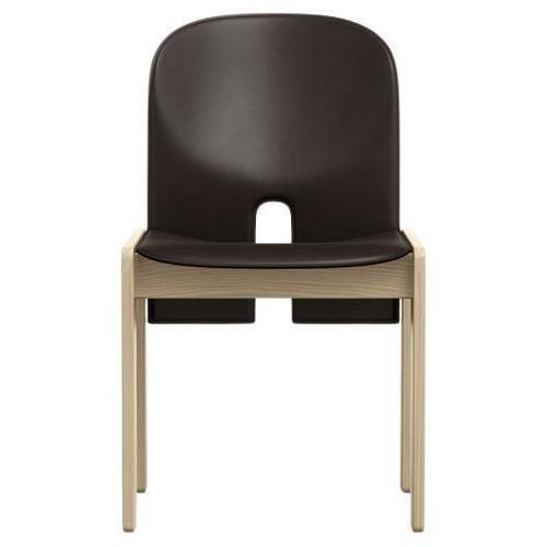 Wood and Leather 121 Chair by Afra & Tobia Scarpa For Sale - Image 15 of 15