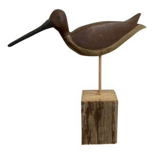 20th C. Mid-Century Modern Style Rustic Shorebird Sculpture on Driftwood