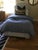 Blue Twin Blue Pinstriped Bed Frames For Sale - Image 8 of 13