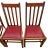Antique Craftsman Chairs Set of Four, Spindle Back Solid Oak, Maroon Vinyl Seats For Sale In Palm Springs - Image 6 of 10