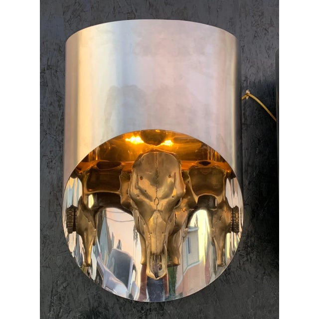 "Totem" Sconces Attributed to Maria Pergay - a Pair For Sale - Image 12 of 13