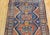 Textile Vintage Persian Kurdish Tribal Rug, Hand-Knotted Wool, Geometric Pattern, Blue & Rust-Red, 4x8 For Sale - Image 7 of 14