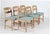 Here is a set of 6 Danish vintage razor blade chairs in great country style. They are designed by Henning Kjærnulf and...