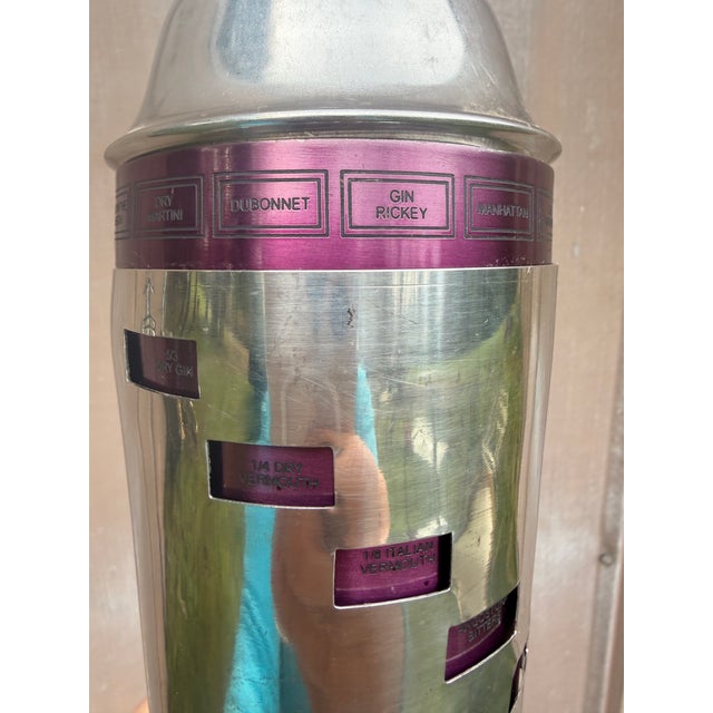 American Dial a Drink Menu Cocktail Shaker For Sale - Image 3 of 16