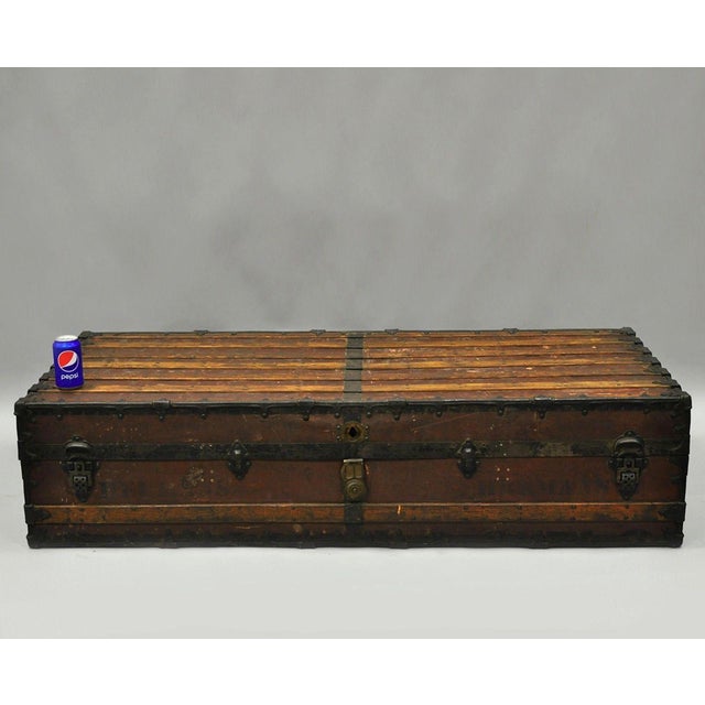 William Bal 61 Xl Luggage Suitcase Steamer Trunk Wood Slat Chest