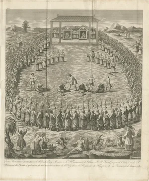 Portier, Public Execution Scene in Tonkin (Northern Vietnam), 1787, Print