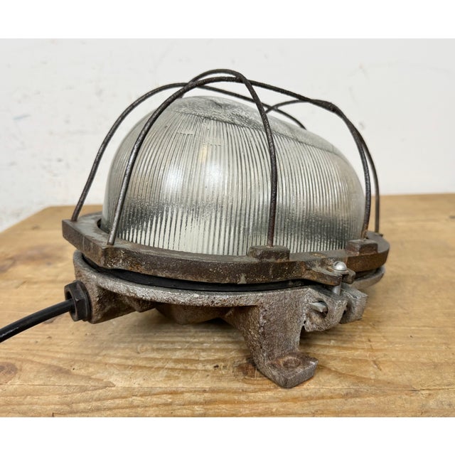 Vintage Industrial Cast Iron Wall Light, 1960s For Sale - Image 12 of 17