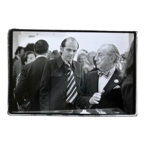 Fred McDarrah, Vintage Print Silver Gelatin Signed Photograph Sidney Janis, Conrad Janis, NYC, 1972