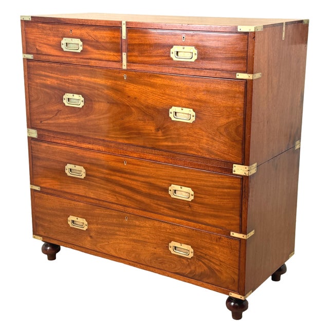 Military Campaign Camphor Wood Chest of Drawers, 1860 For Sale - Image 16 of 16