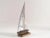 Ornament model boat sailing of charles mazzoleni - padova- walnut and brass silver.