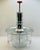 1950’s Chrome & Glass Drinks Dispenser Pump With Four Clear Glasses For Sale In Jacksonville, FL - Image 6 of 12
