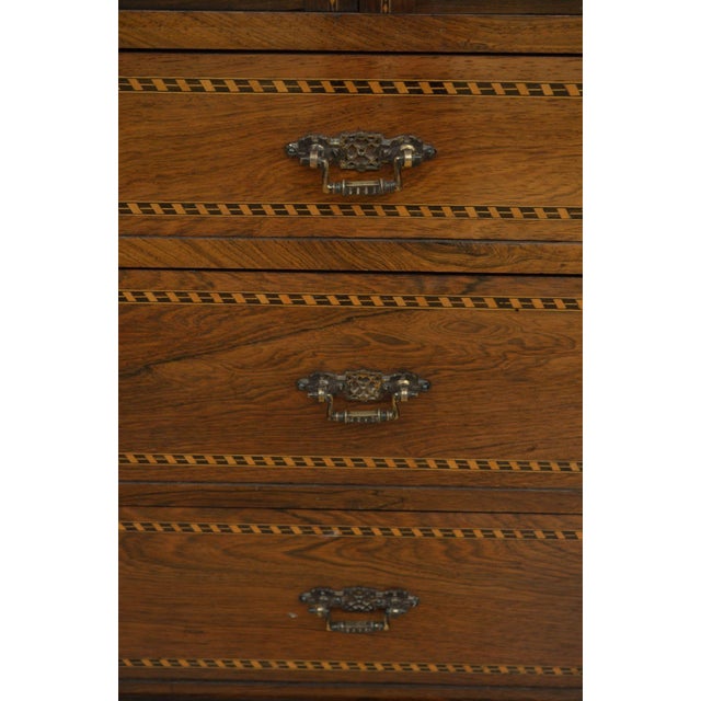 Edwardian Rosewood and Mahogany Cabinet, 1890s For Sale - Image 12 of 16