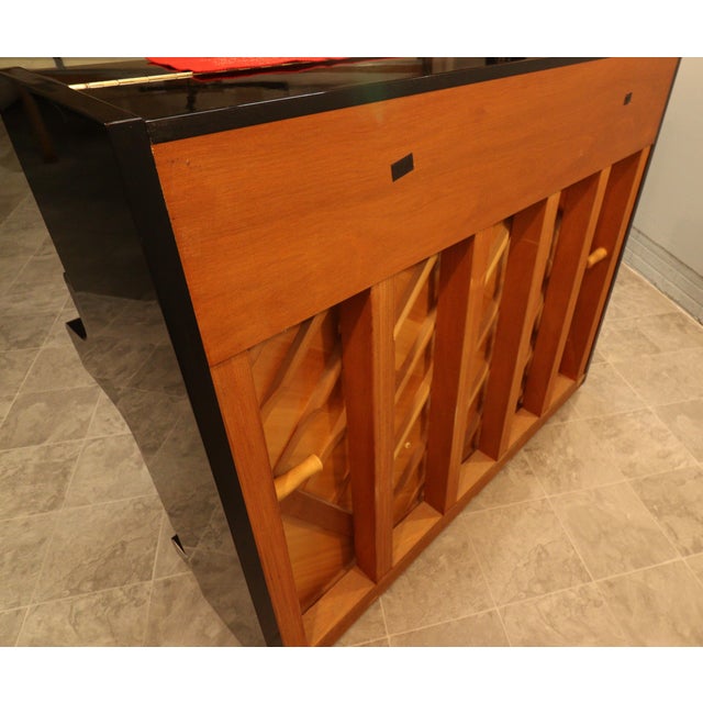 1980s Kawai Us-55 Professional Japanese Upright Grand Piano — Polished Ebony For Sale - Image 12 of 17