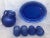 Blue Vintage Cobalt Blue Glass Lemonade Set- 6 Pieces For Sale - Image 8 of 13