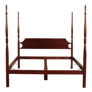 Federal Style Oak King Size Tall Poster Bed For Sale