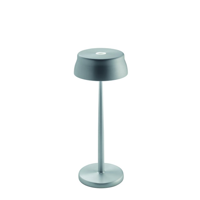 Contemporary Zafferano Sister Light Indoor/Outdoor Cordless Table Lamp, Aluminium Silver For Sale - Image 3 of 3