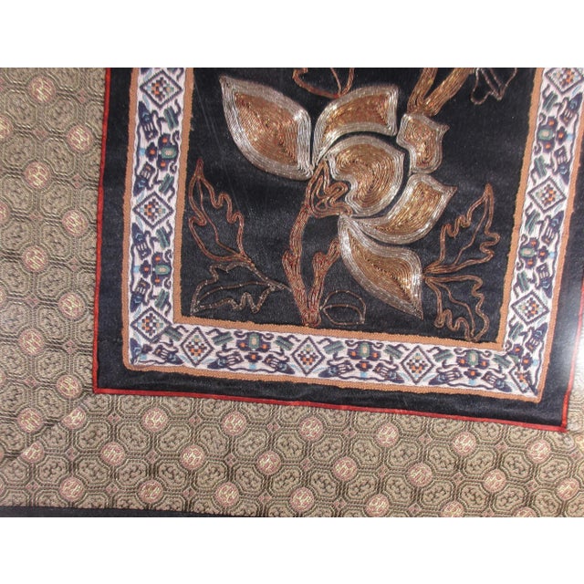 Chinese Textile Panel Flowers and Fruits Circa 1990s For Sale In New York - Image 6 of 7