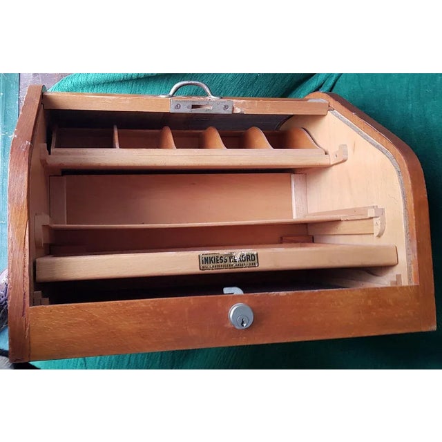 Vintage Beech Cash Register Box from Inkiess For Sale - Image 3 of 7