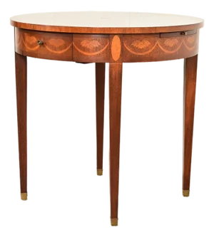 Baker Furniture Federal Inlaid Mahogany Tea Table or Occasional Side Table