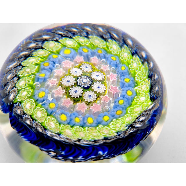 Mid-Century Modern Murano Glass Paperweight with Millefiori Murrine from La Murrina Glassworks, 1980s For Sale - Image 3 of 7