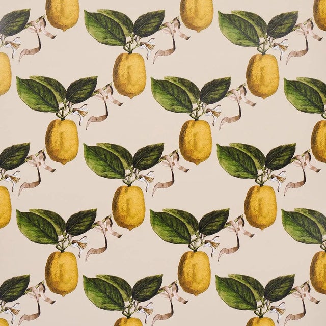 Not Yet Made - Made To Order Schumacher x Johnson Hartig Le Citron Wallpaper in Natural For Sale - Image 5 of 5