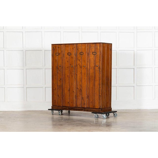 Late 19th Century 19th Century English Pine Locker Cabinet, 1890s For Sale - Image 5 of 15