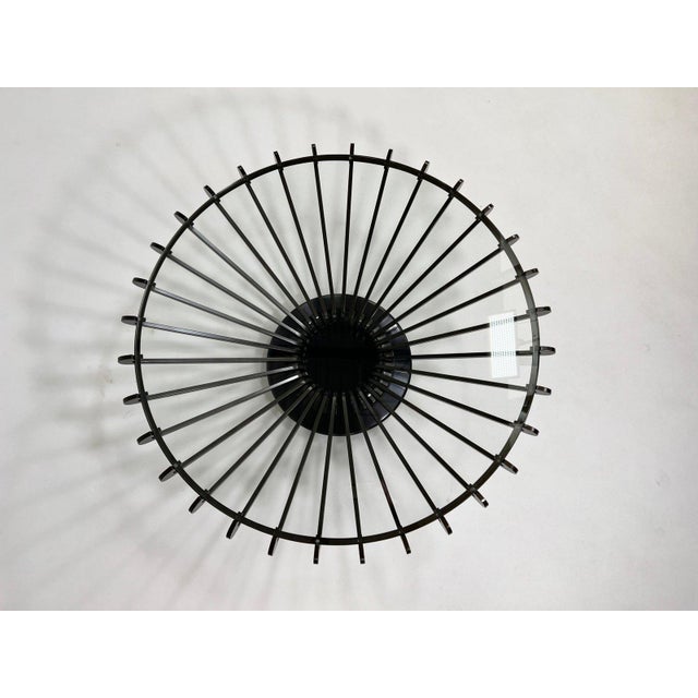 Round Metal and Glass Coffee Table For Sale - Image 4 of 9