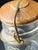 Rustic Vintage Ball Glass Jar With Wooden Lid & Metal Wire Clamp For Sale - Image 3 of 8