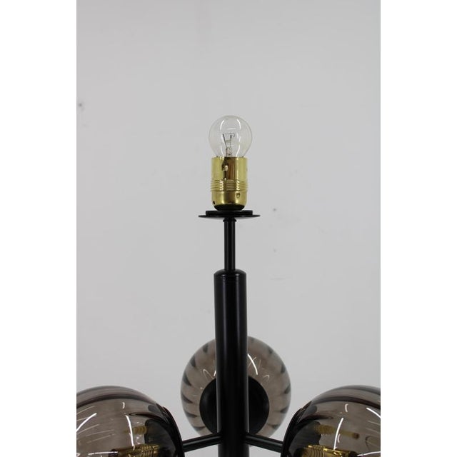 Brass and Glass Floor Lamp, 1980s For Sale - Image 9 of 16