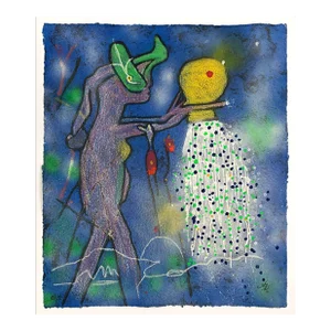 Roberto Matta La Dulce Aqua Vita (Large Signed Carborundum Etching on Hand Made Paper), 2002